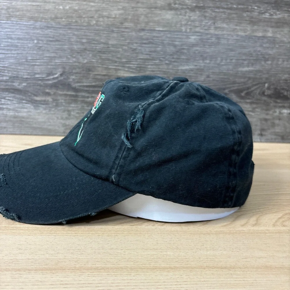 Grand Rapids Griffins Hat Cap Strap Back Womens Black Distressed‎ Adjustable